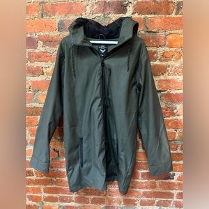Brave Soul Green Long Raincoat (Slicker)
